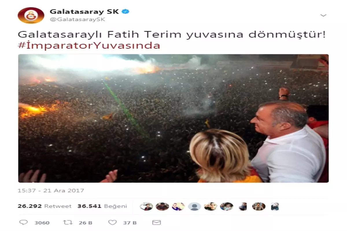 Galatasaray\'dan Fatih Terim Paylaşımı