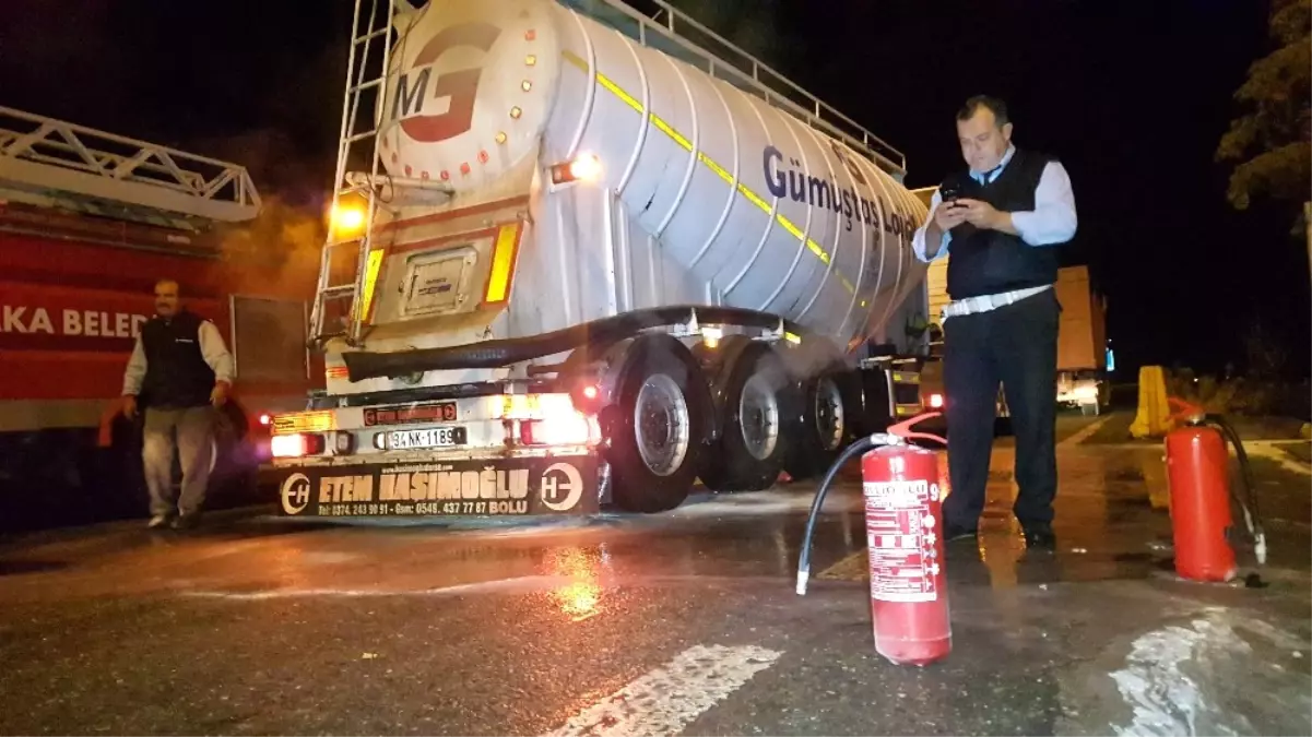 Otoyol Polisinin Dikkati Olası Büyük Bir Yangını Önledi