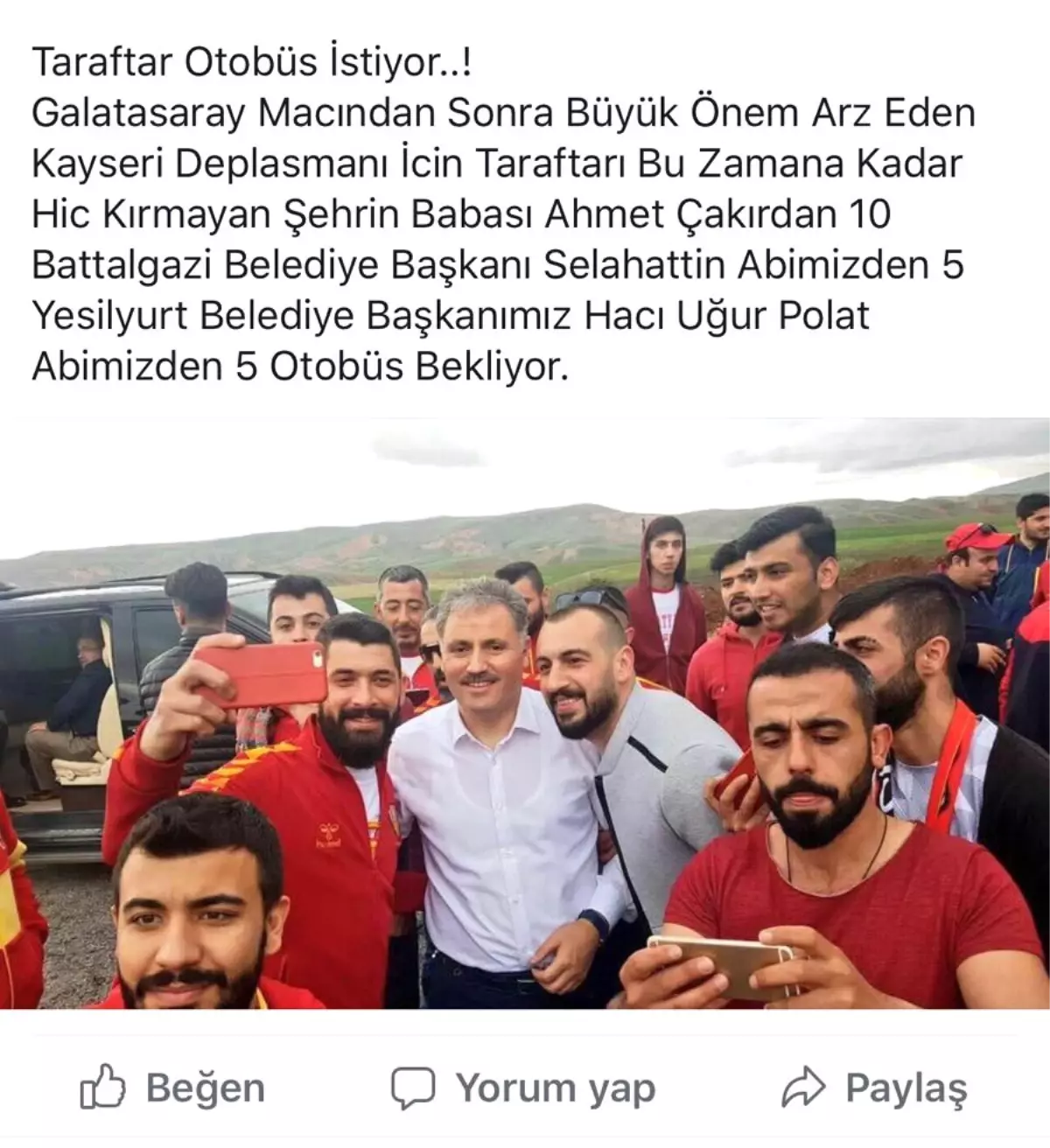 Taraftar Otobüs İstedi, Başkan Sosyal Medyadan Cevap Verdi