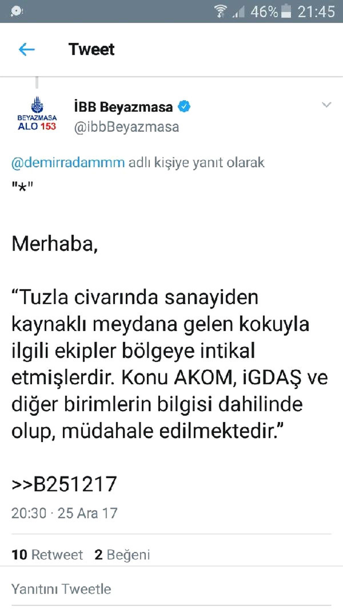 Tuzla\'da Koku Paniği