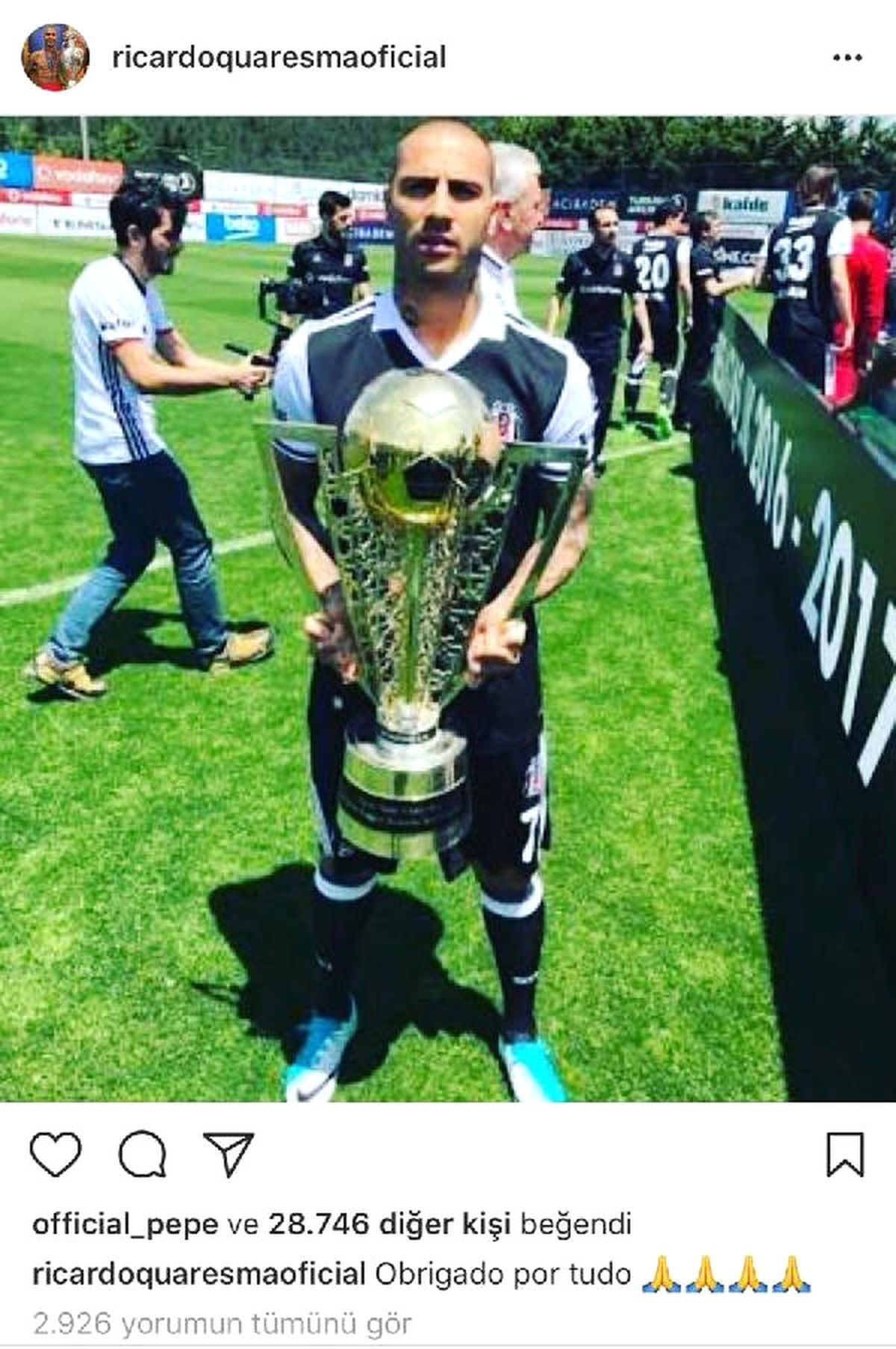 Quaresma\'dan Şaşırtan ve Veda Mesajı İçeren Paylaşım