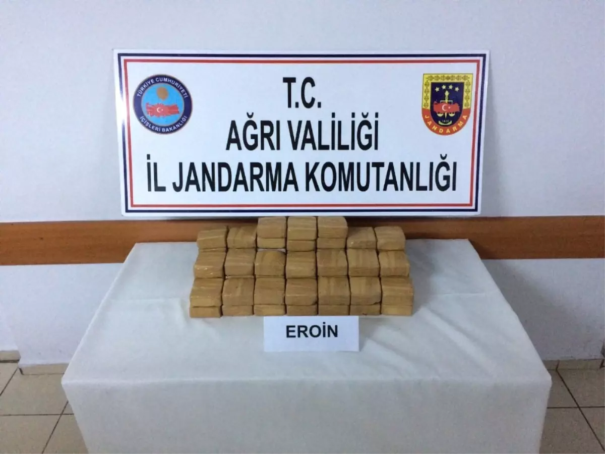 Ağrı\'da 27 Kilogram Eroin Ele Geçirildi