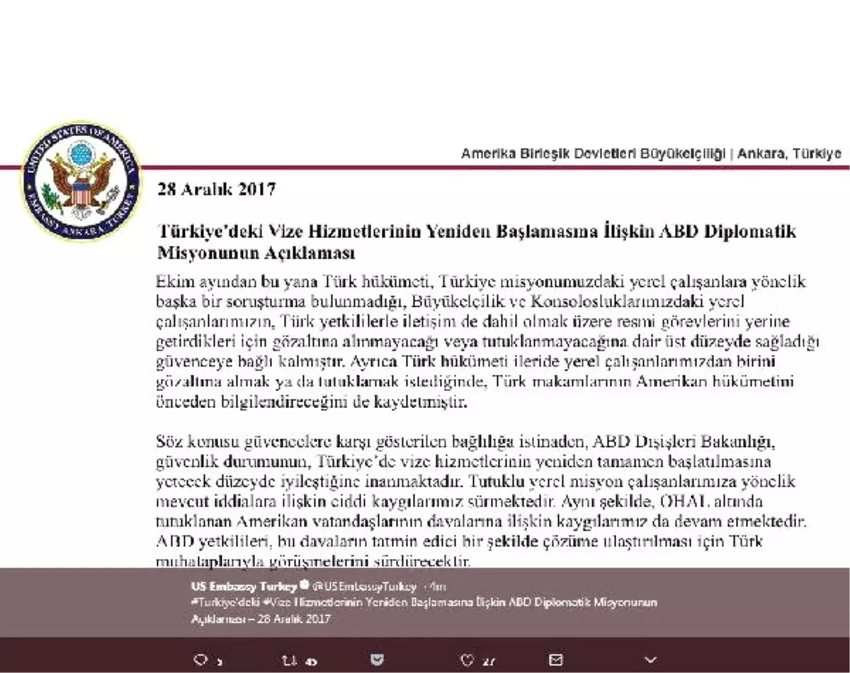 ABD ile Vize Krizi Çözüldü: Vize Randevusu Kısıtlamaları Kaldırıldı (2)