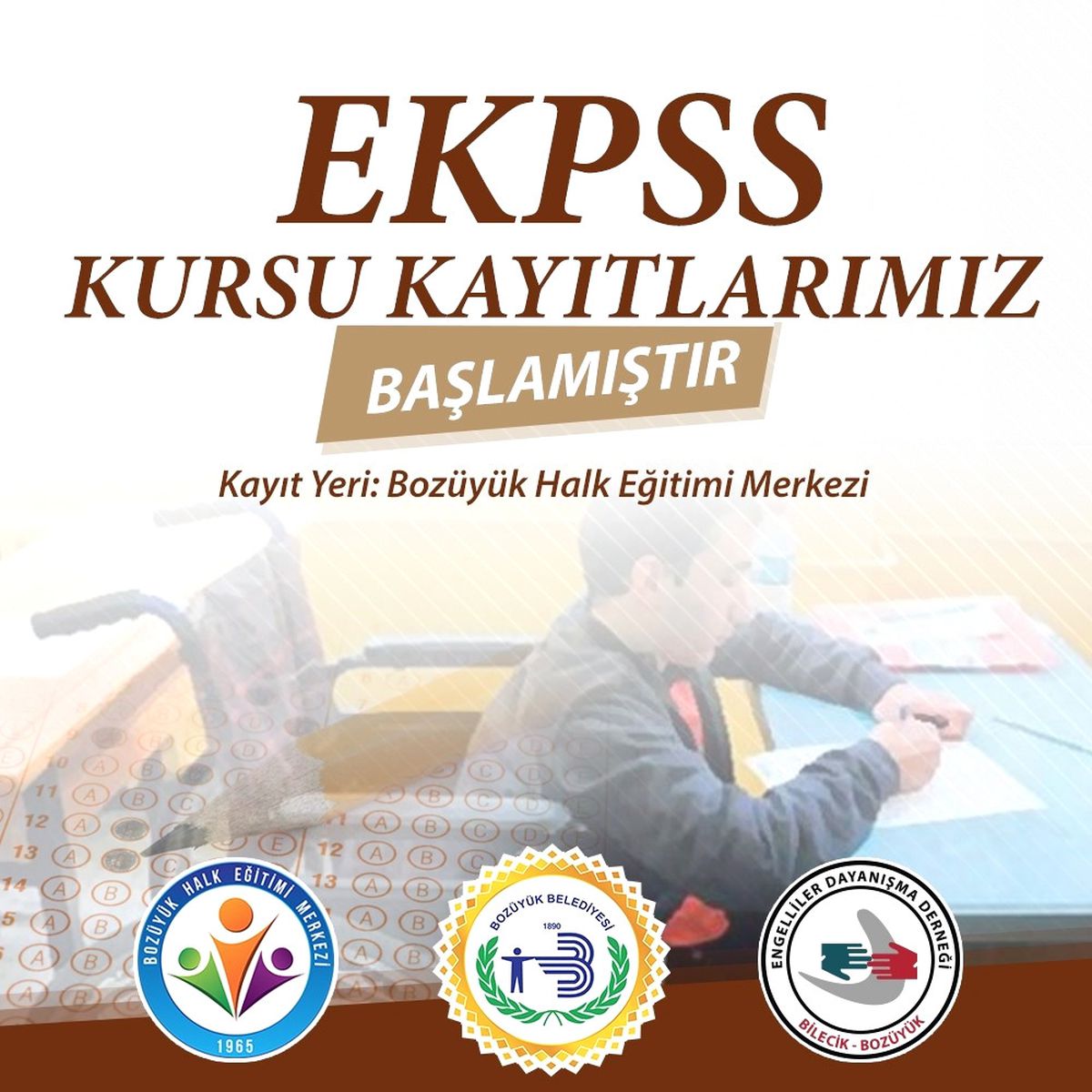 Bozüyük\'te Engelliler İçin KPSS Kursu