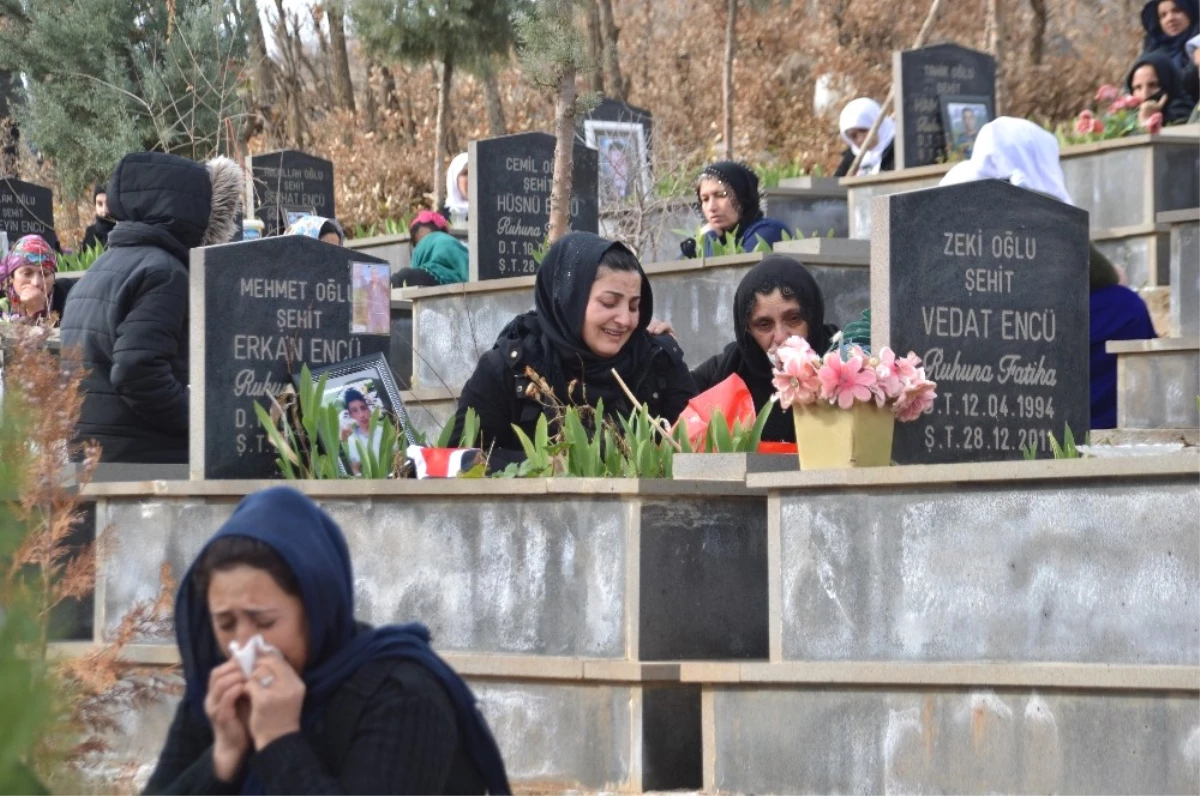 Uludere\'de Savaş Uçaklarının Bombalaması Sonucu Ölen 34 Kişi Mezarları Başında Anıldı