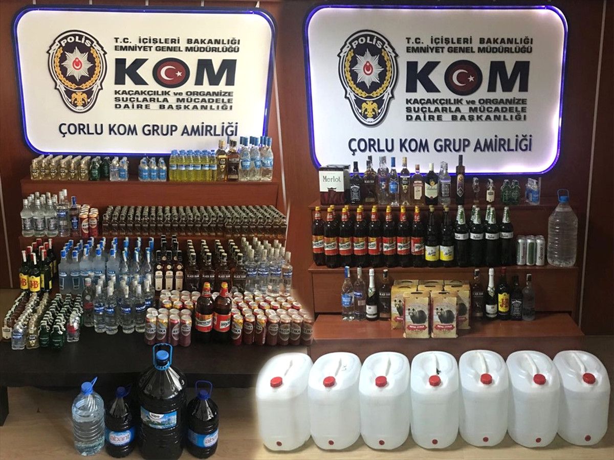 Tekirdağ\'da Kaçak İçki Operasyonu