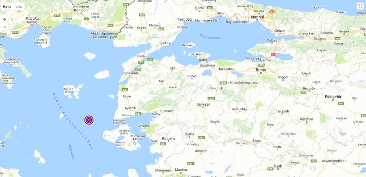Ege Denizi\'nde Deprem