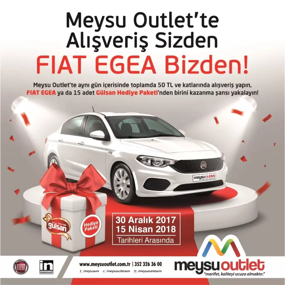 Meysu Outlet\'te Alışveriş Yapana Araba