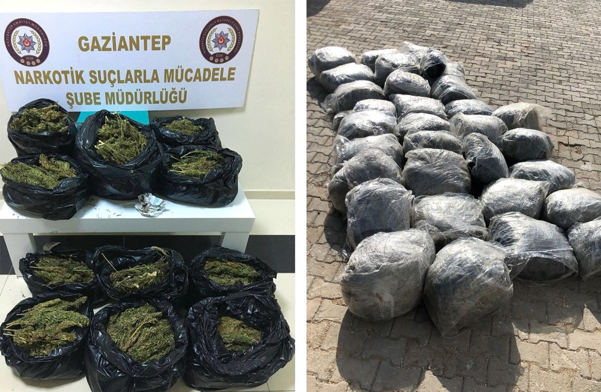 Gaziantep\'te 178.5 Kilogram Uyuşturucu Ele Geçirildi