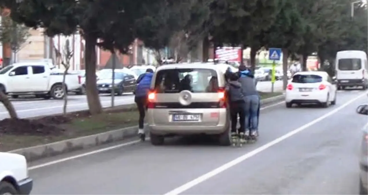 Patenli Gençlerin Trafikteki Tehlikeli Oyunu Cezayla Bitti