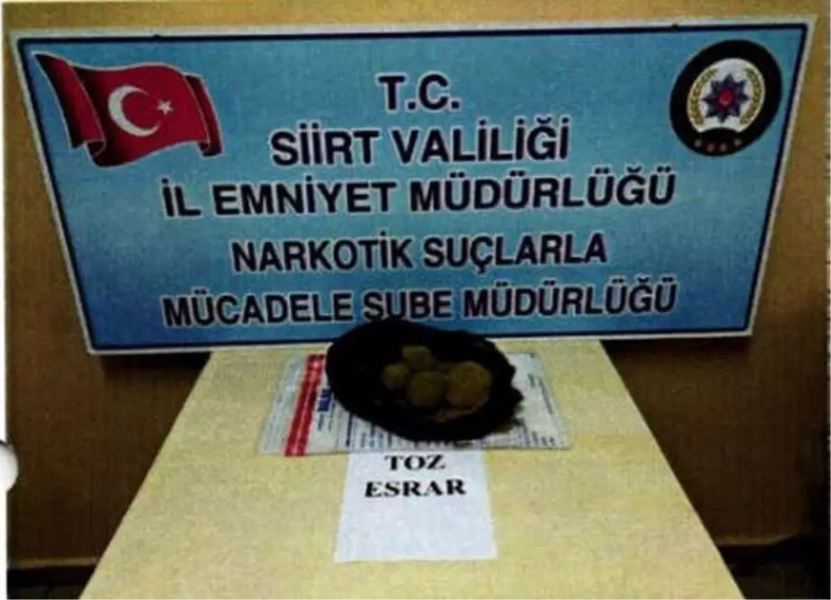 Siirt\'te Toz Esrar Maddesi Ele Geçirildi