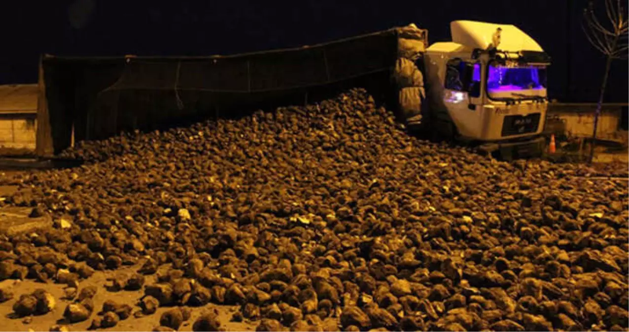 Taksitle Satın Aldığı TIR\'ı Devrilen Şoför, Hüngür Hüngür Ağladı