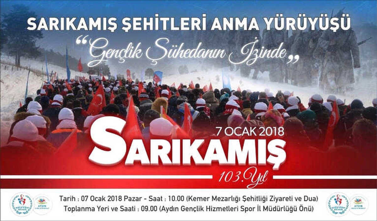 Aydın Gençliği Sarıkamış Şehitlerinin İzinden Yürüyecek