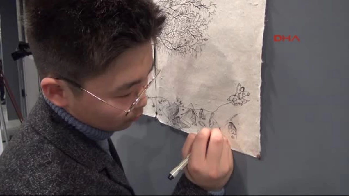 14 Yaşındaki Güney Koreli \'Küçük Dahi Ressam\' Inhu Lee\'nin Eserleri Ankara\'da Sergileniyor
