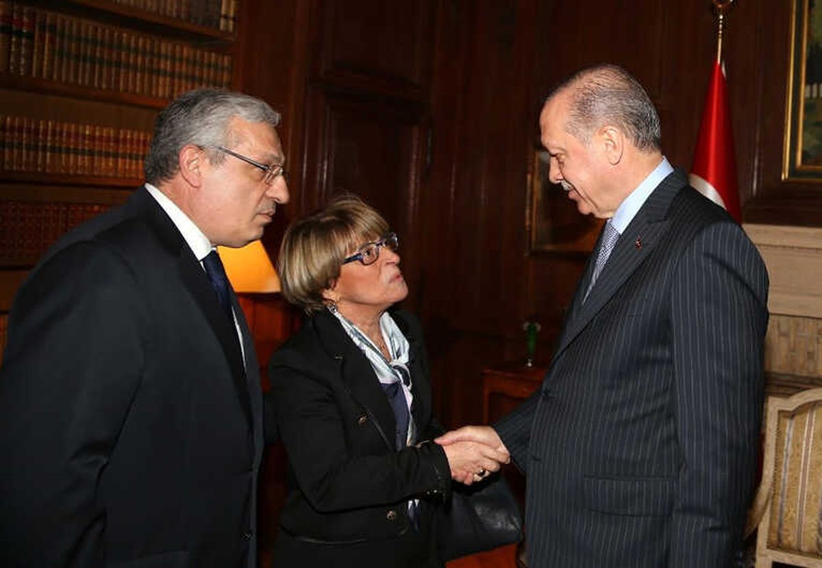 Cumhurbaşkanı Erdoğan, Stephane Teste ve Josiane Costes\'i Kabul Etti