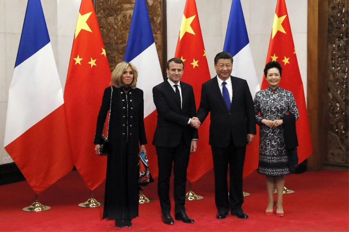 Macron ile Jinping Pekin\'de Bir Araya Geldi
