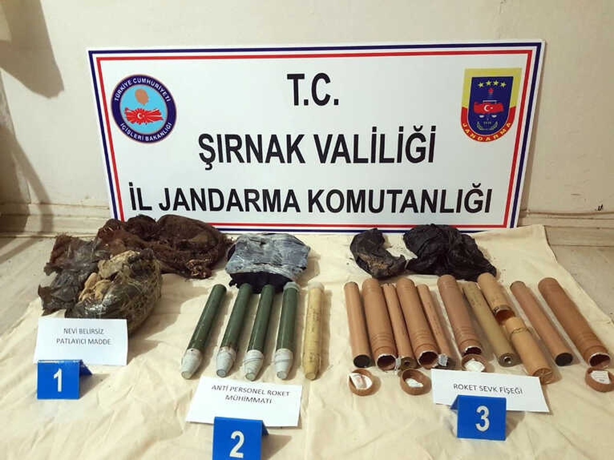 Şırnak\'ta Toprağa Gömülü Patlayıcı ve Roket Mühimmatı Ele Geçirildi