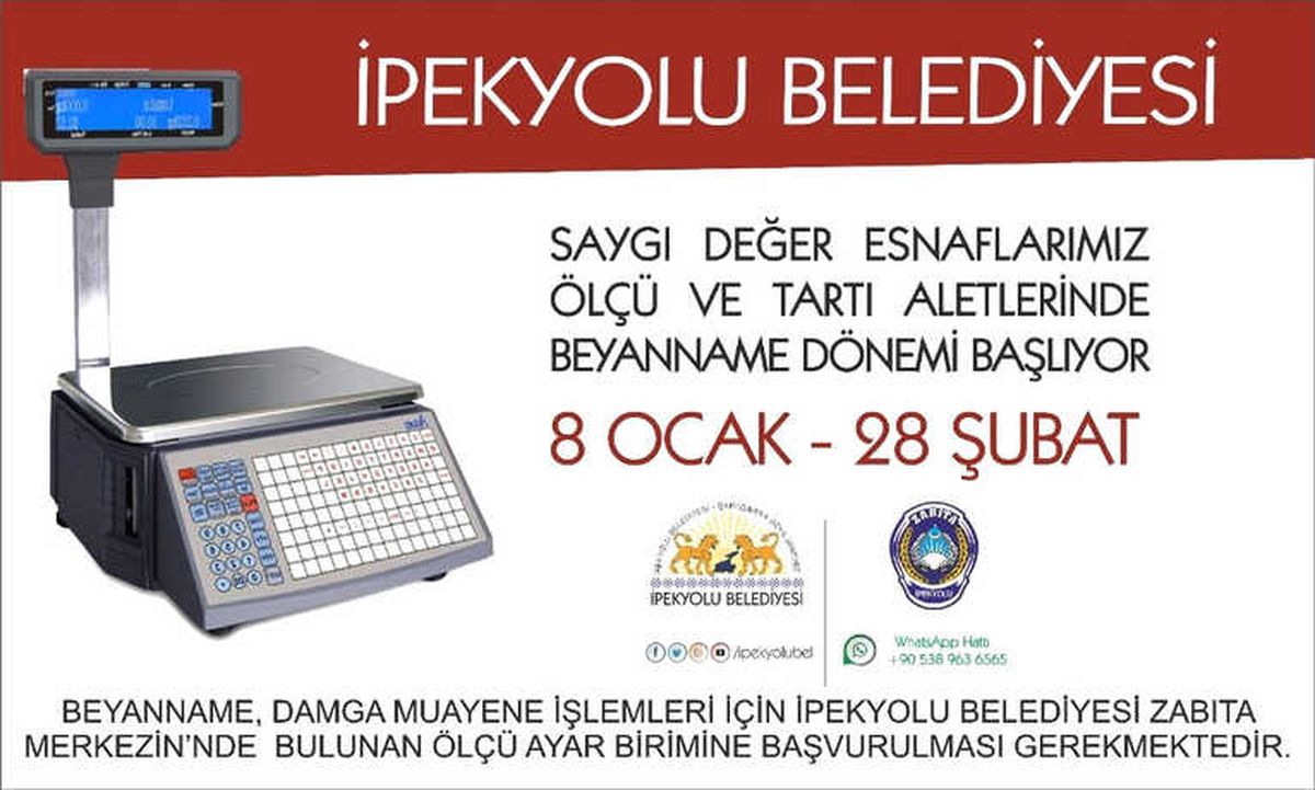 İpekyolu Belediyesinden Ölçü ve Ayar Birimleri Kontrolü