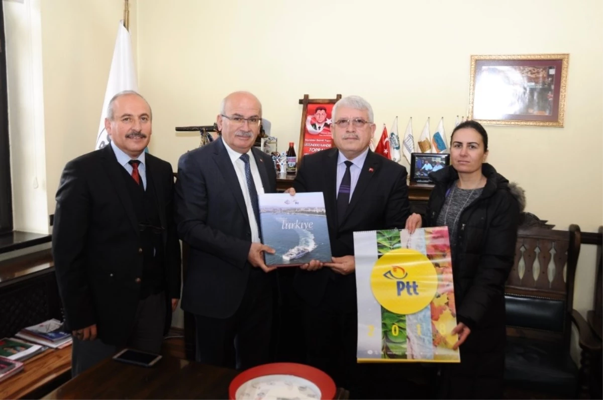 PTT Başmüdürü Ersoy, Ürgüp Belediye Başkanı Yıldız\'ı Ziyaret Etti