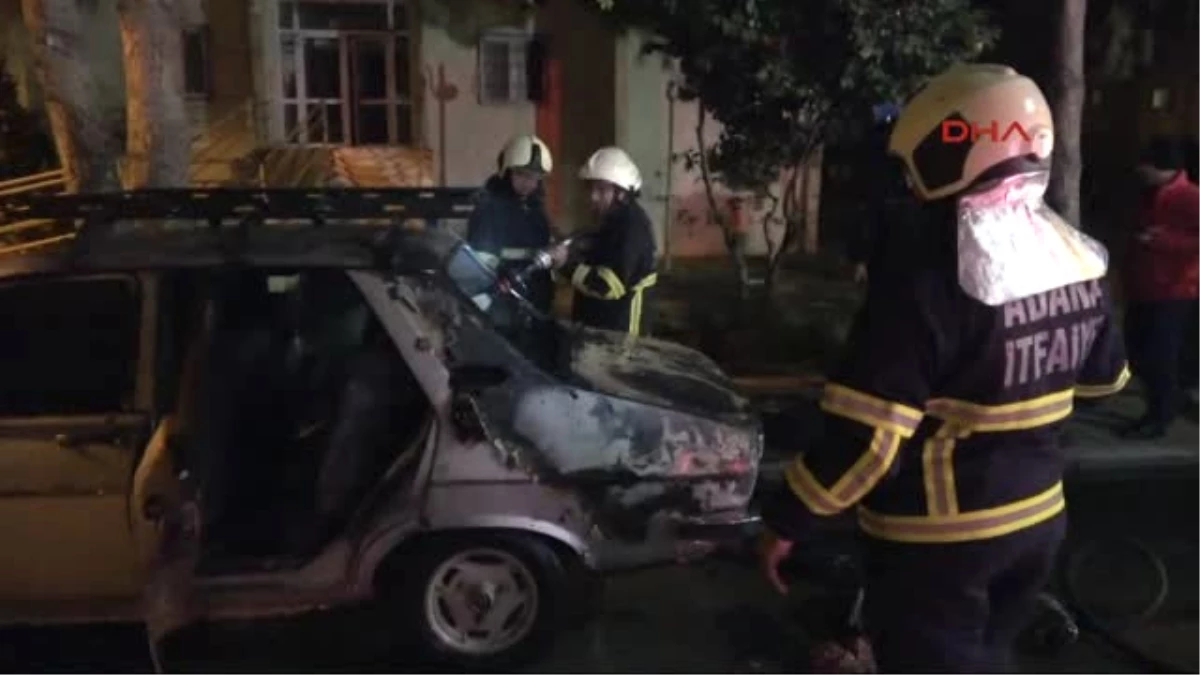 Adana Lpg\'li Otomobil Yangında Küle Döndü