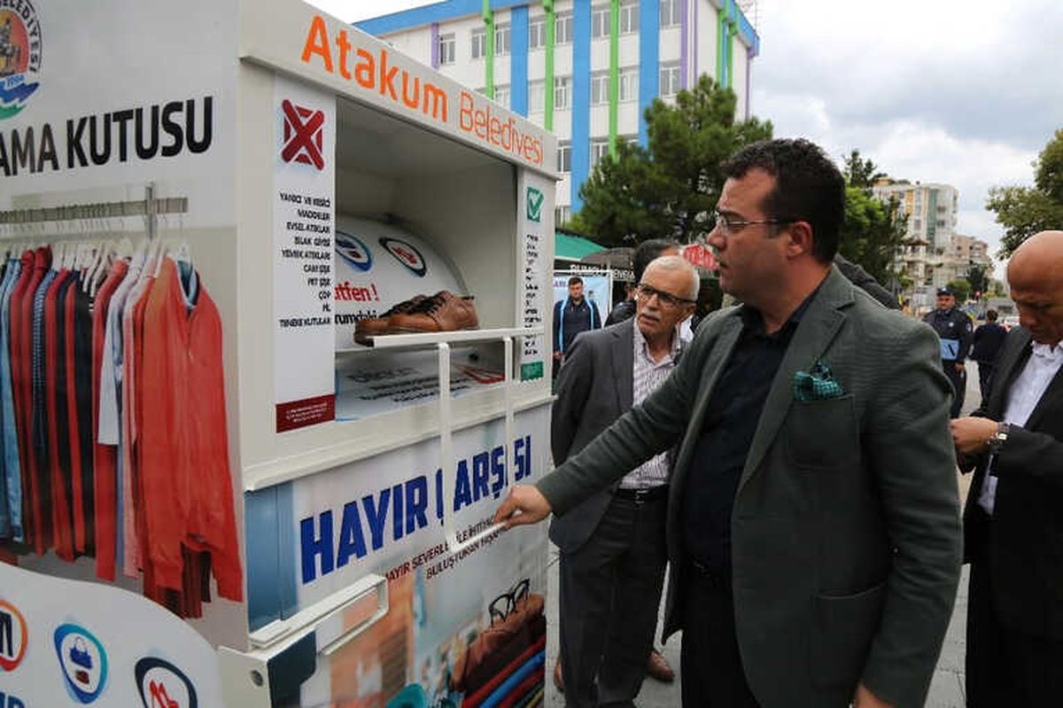 Atakum\'da Giysi Toplama Kutuları 30 Noktada