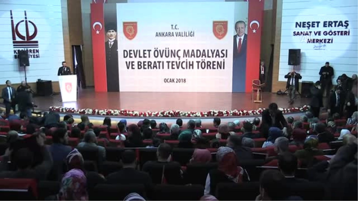 Şehit Yakınları ve Gazilere "Devlet Övünç Madalyası ve Beratı Tevcih Töreni" - Vali Topaca - Ankara