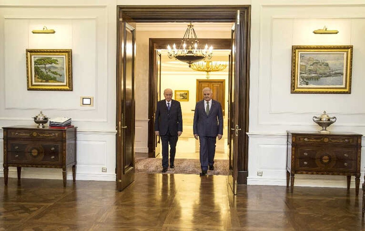 Başbakan Yıldırım MHP Lideri Bahçeli Görüşmesi Başladı