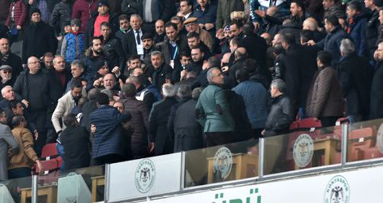 Atiker Konyaspor-Trabzonspor Maçının VIP Tribününde Kavga Çıktı