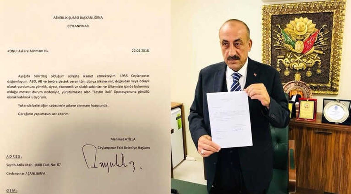 Ceylanpınar Eski Belediye Başkanı Atilla\'dan Askerlik Başvurusu