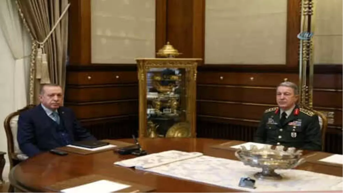 Cumhurbaşkanı Erdoğan, Orgeneral Akar\'ı Kabul Etti