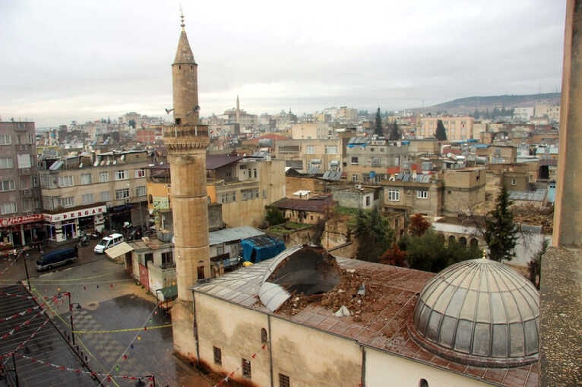Roket İsabet Eden Cami Havadan Görüntülendi