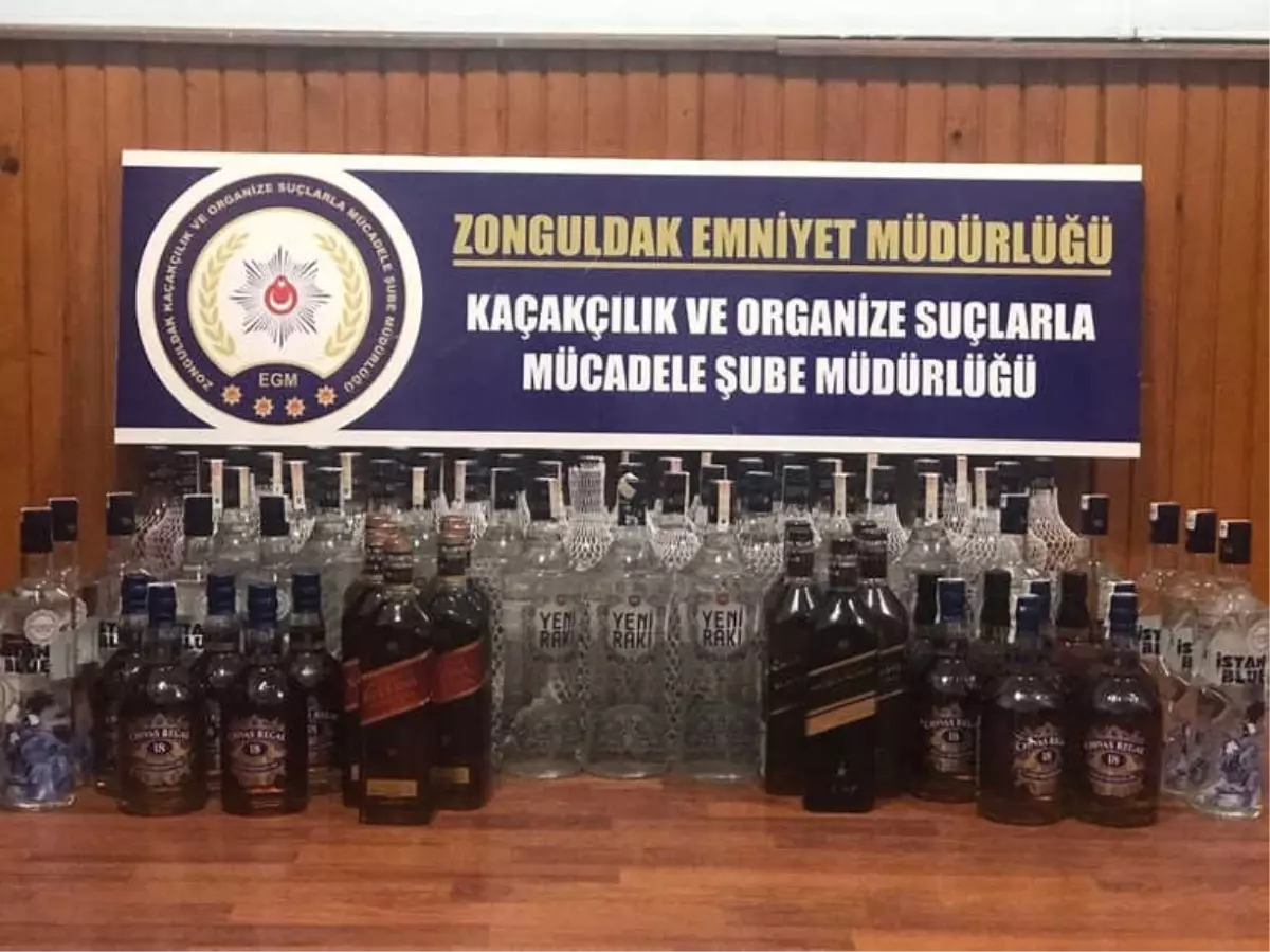 Zonguldak\'ta Kaçak İçki Operasyonu; 2 Gözaltı