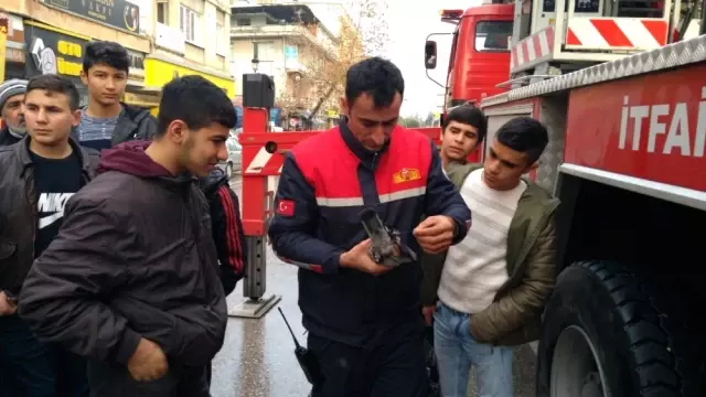 Ağaçtaki İpe Dolanan Güvercin İtfaiye Ekipleri Tarafından Kurtarıldı