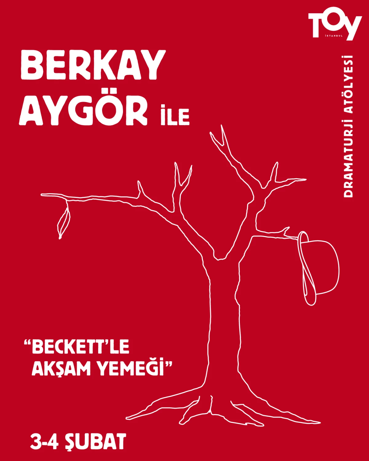 "Beckett\'le Akşam Yemeği" Atölyesi 3-4 Şubat\'ta Toy İstanbul\'da!