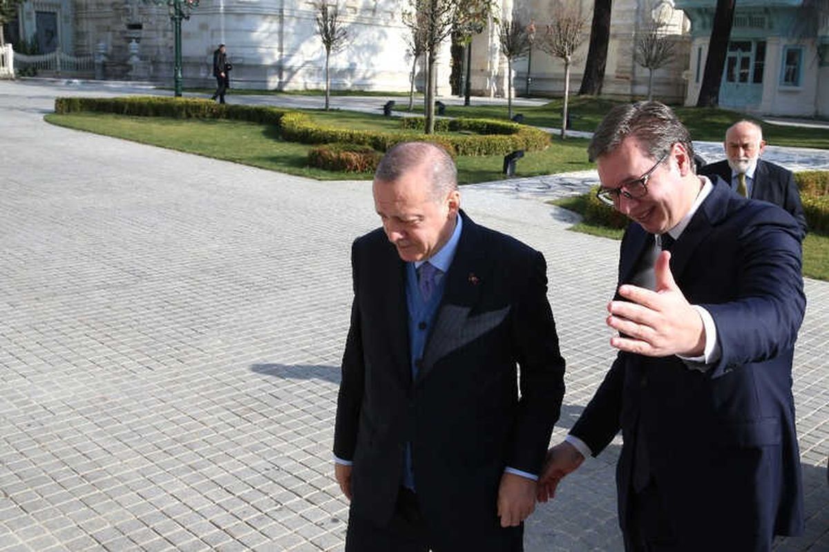Erdoğan, Sırbistan Cumhurbaşkanı Vuçiç ile Görüşüyor