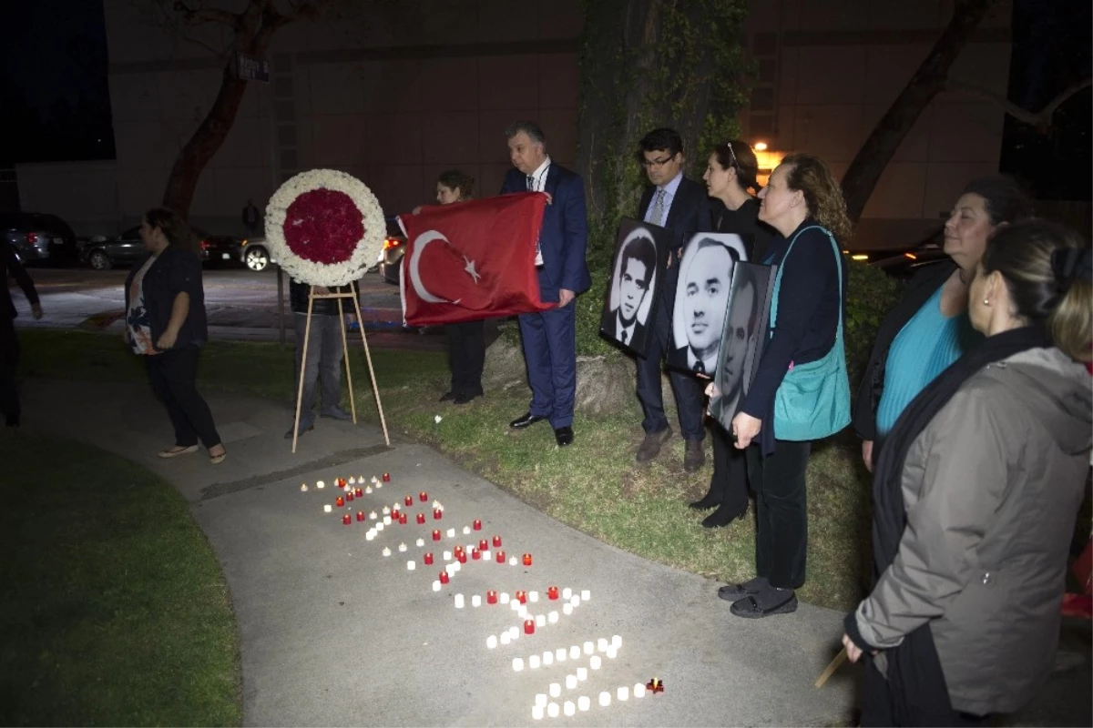 Ermeni Teröristlerin Şehit Ettiği Türk Diplomatlar Los Angeles\'ta Anıldı