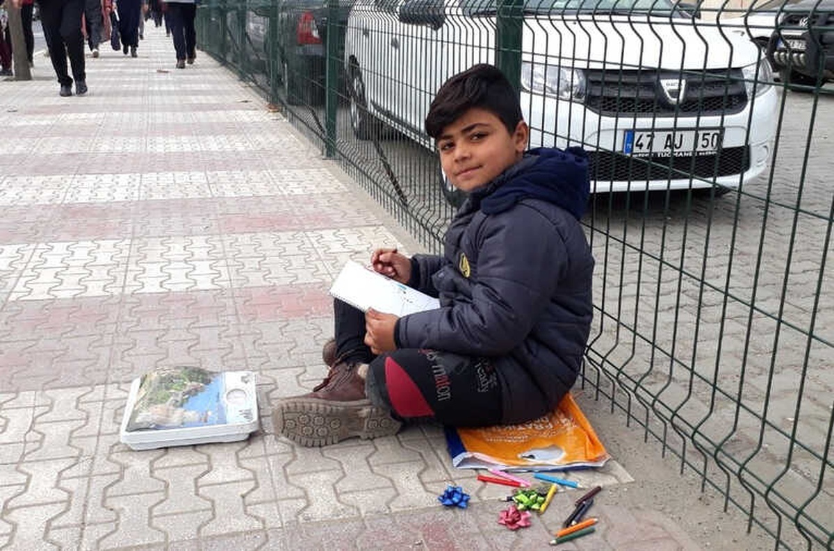 Suriyeli Muhammed\'in Resim Sevgisine Savaş Engel Olamadı