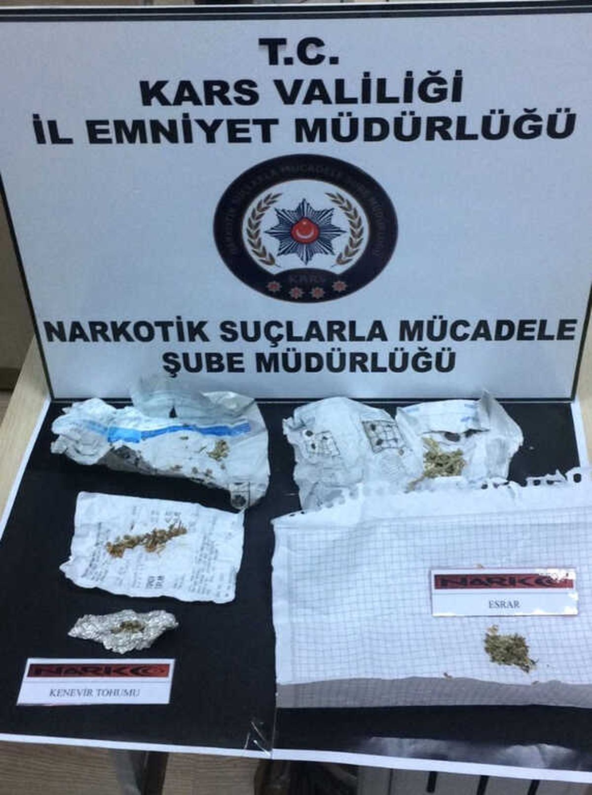 Kars\'ta Uyuşturucu Madde Ele Geçirildi