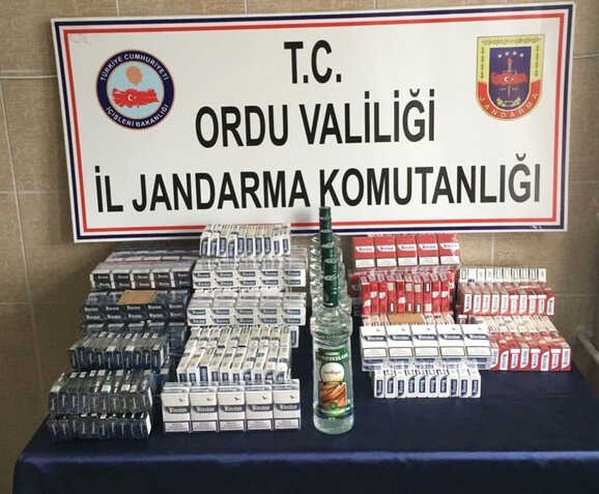 Ordu\'da Yolcu Otobüsünde Kaçak Sigara Ele Geçti