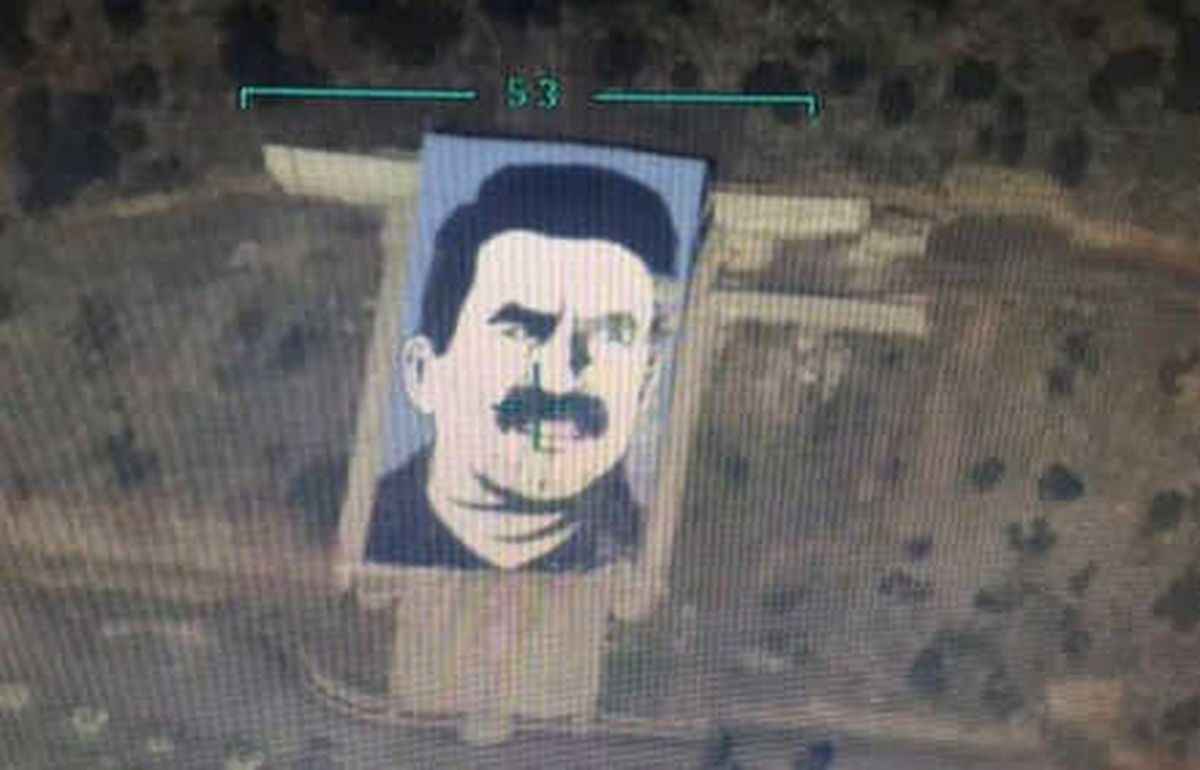 Afrin\'deki "Öcalan Anıtı" Siha ile İmha Edildi