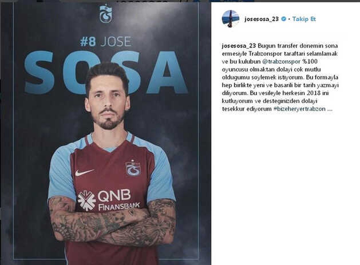 Sosa: "Trabzonspor\'da Olmaktan Dolayı Mutluyum"