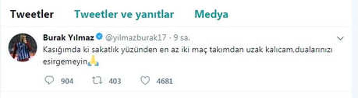 Trabzonspor\'da Burak Yılmaz Şoku
