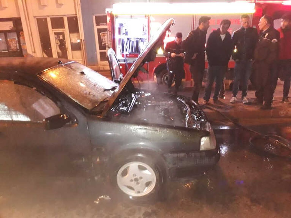 Yeni Aldığı Otomobili Denerken Alev Aldı