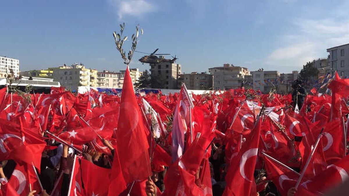 Erdoğan\'ı \'Zeytin Dalı\' ile Karşıladılar