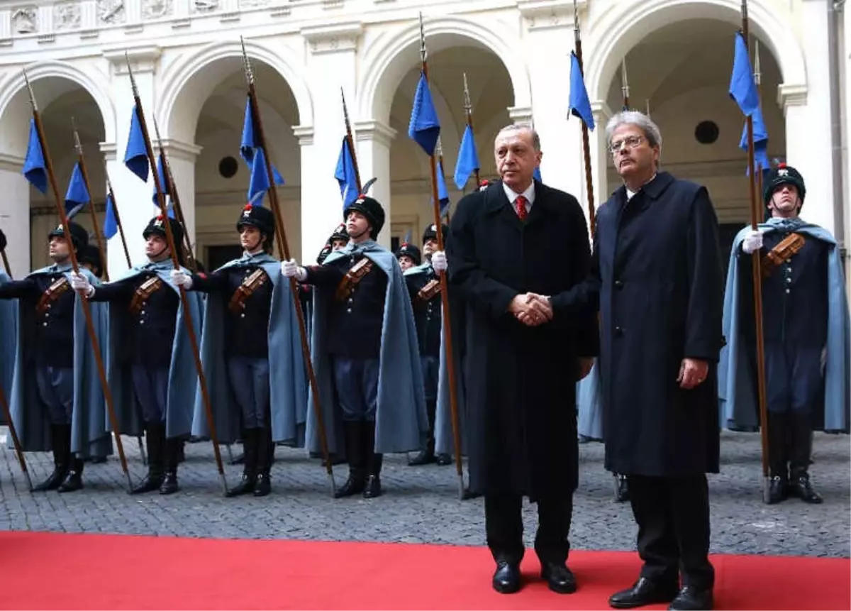 Cumhurbaşkanı Erdoğan, İtalya Başbakanı Gentiloni\'yi Kabul Etti