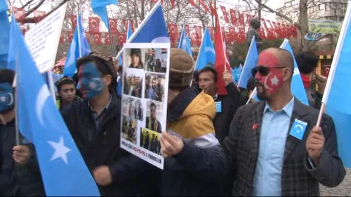 Doğu Türkistanlılar Başkent\'te Çin\'i Protesto Etti