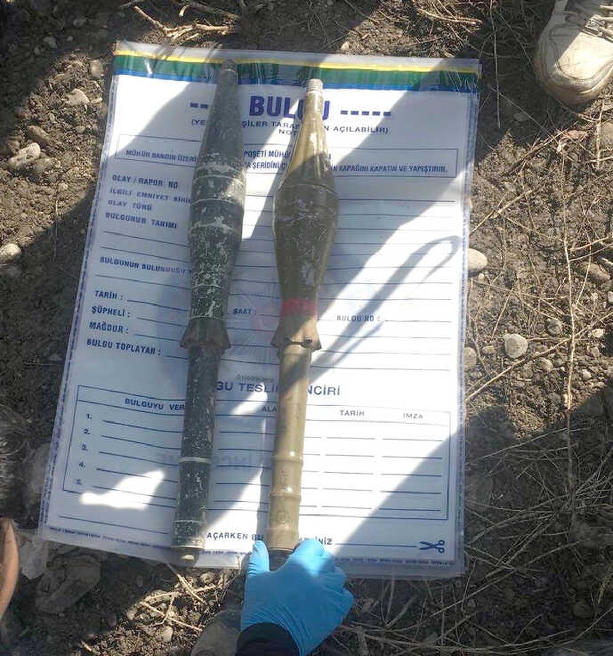 Toprağa Gömülü Anti Tank Roket Başlığı Bulundu