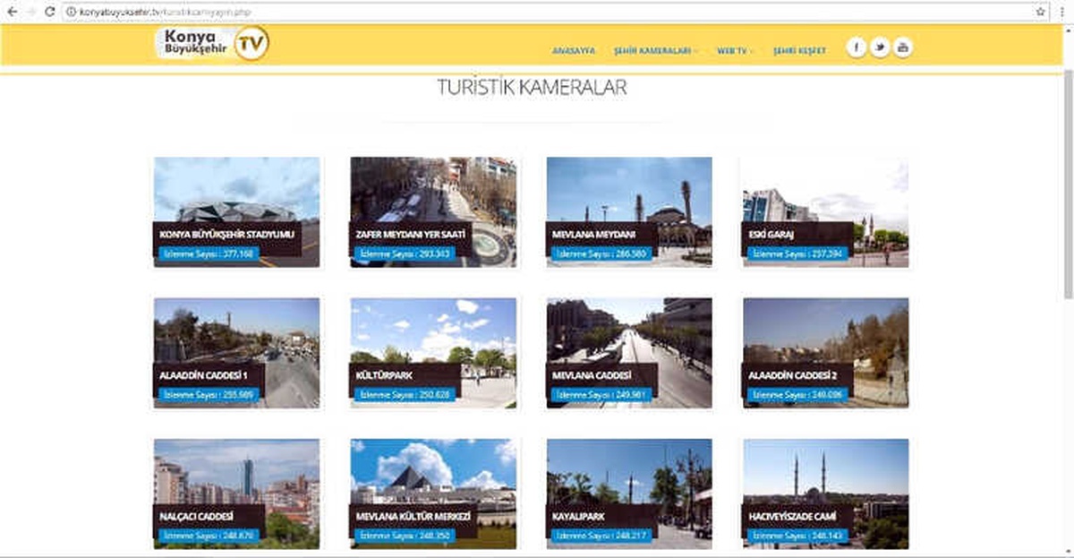 Konya Büyükşehir\'in Canlı Yayın Kameralarına Büyük İlgi