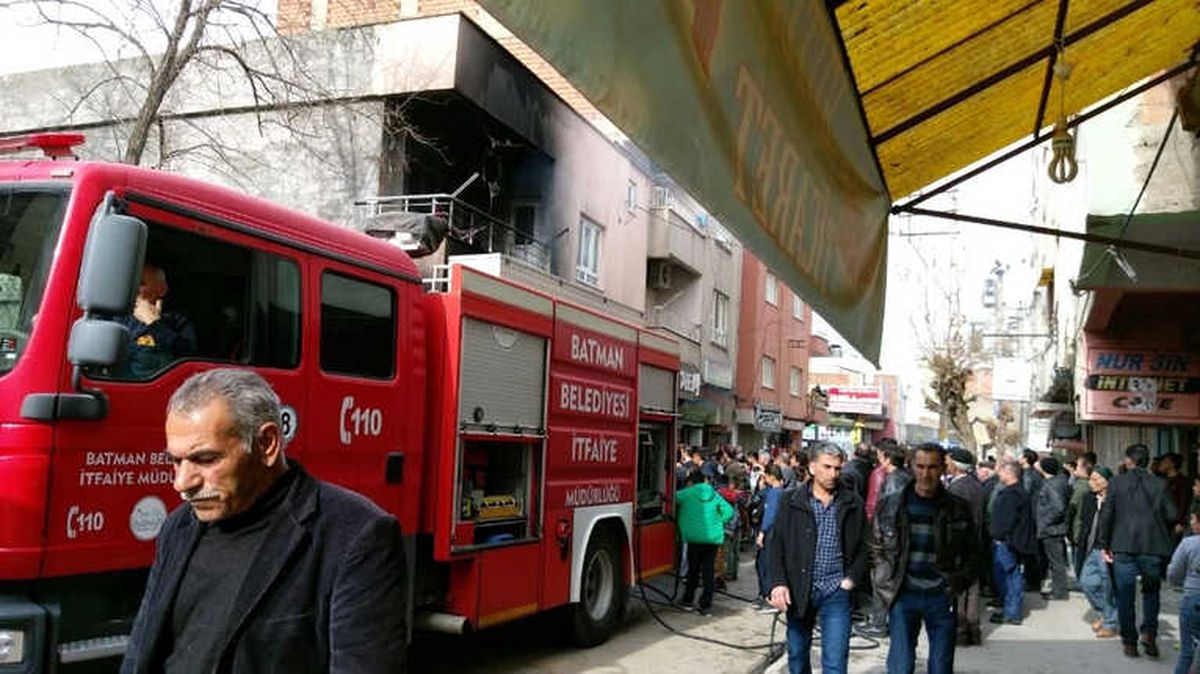 Batman\'da İş Yeri Yangını