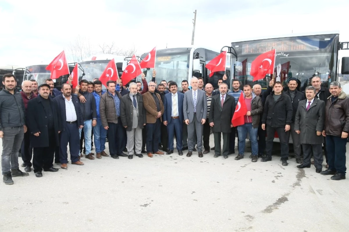 Kütahya Özel Halk Otobüsü İşletmecilerinden Mehmetçiğe Destek